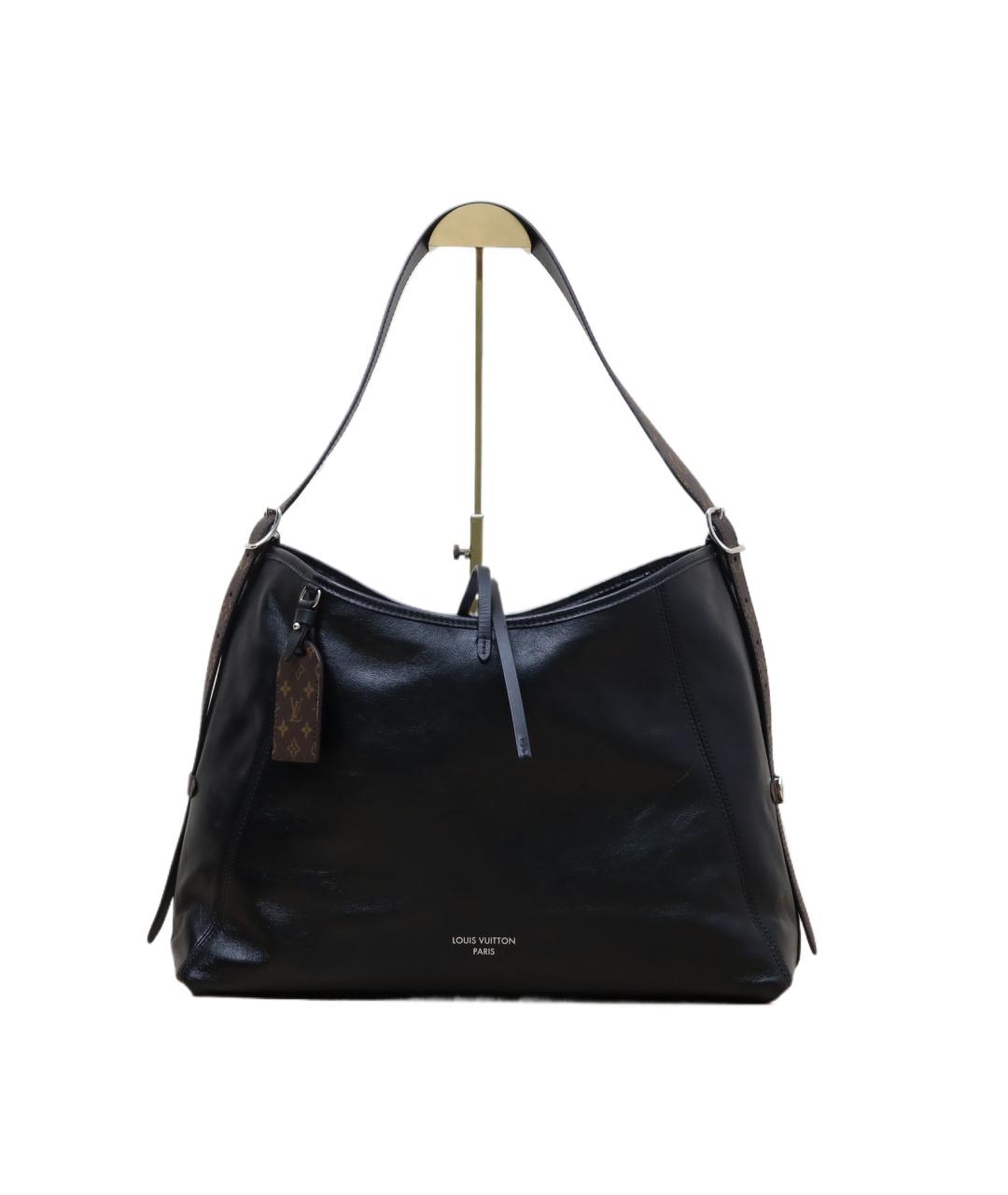 LOUIS VUITTON Черная кожаная сумка через плечо, фото 10
