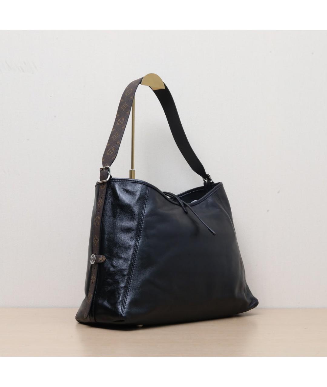 LOUIS VUITTON Черная кожаная сумка через плечо, фото 6