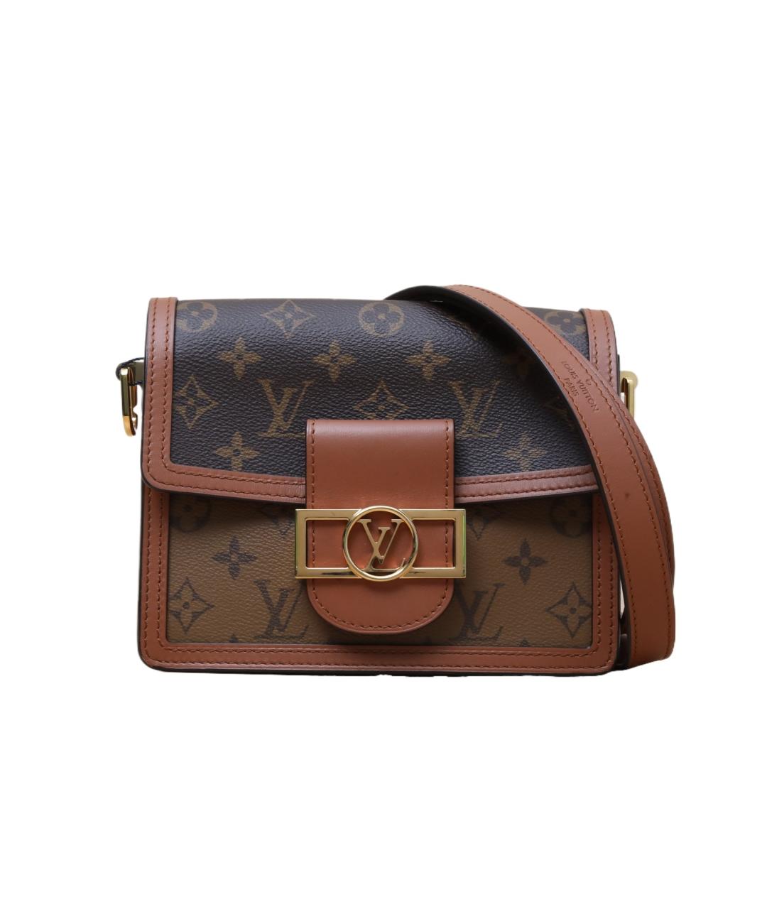 LOUIS VUITTON Коричневая кожаная сумка через плечо, фото 1