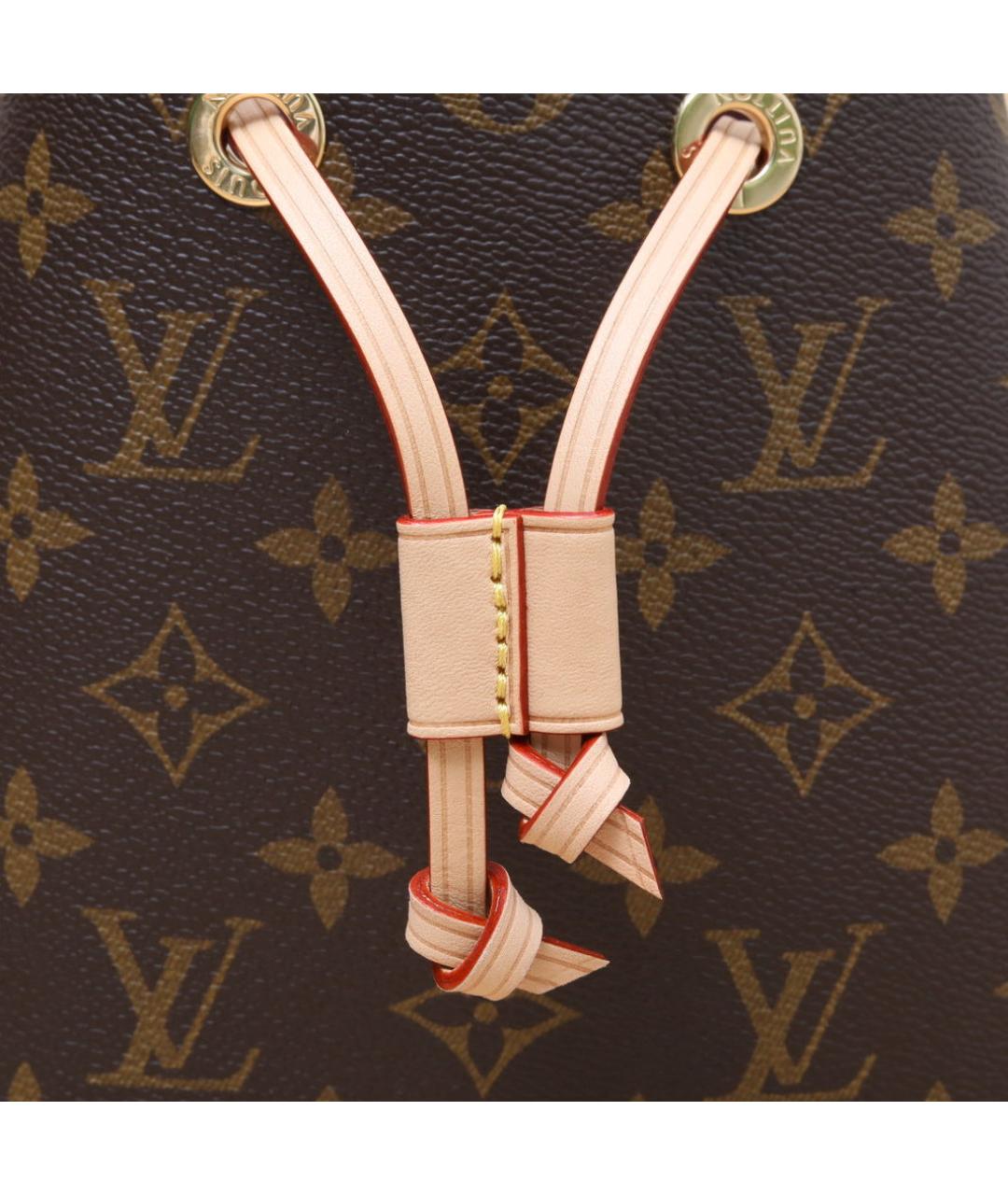 LOUIS VUITTON Коричневая кожаная сумка через плечо, фото 8