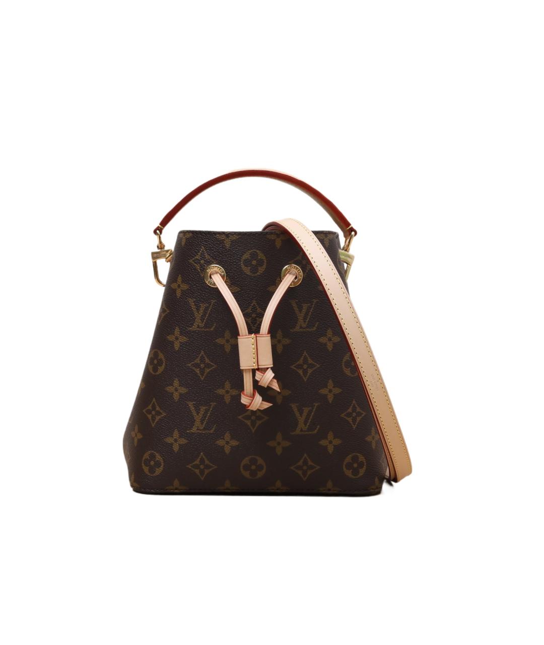 LOUIS VUITTON Коричневая кожаная сумка через плечо, фото 1