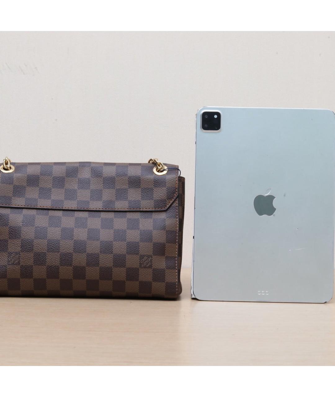 LOUIS VUITTON Коричневая кожаная сумка через плечо, фото 7