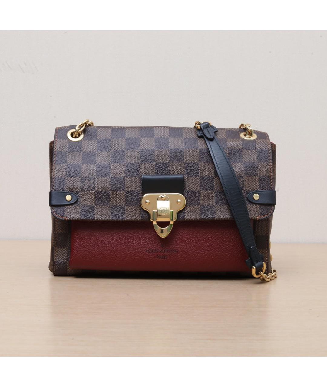 LOUIS VUITTON Коричневая кожаная сумка через плечо, фото 3