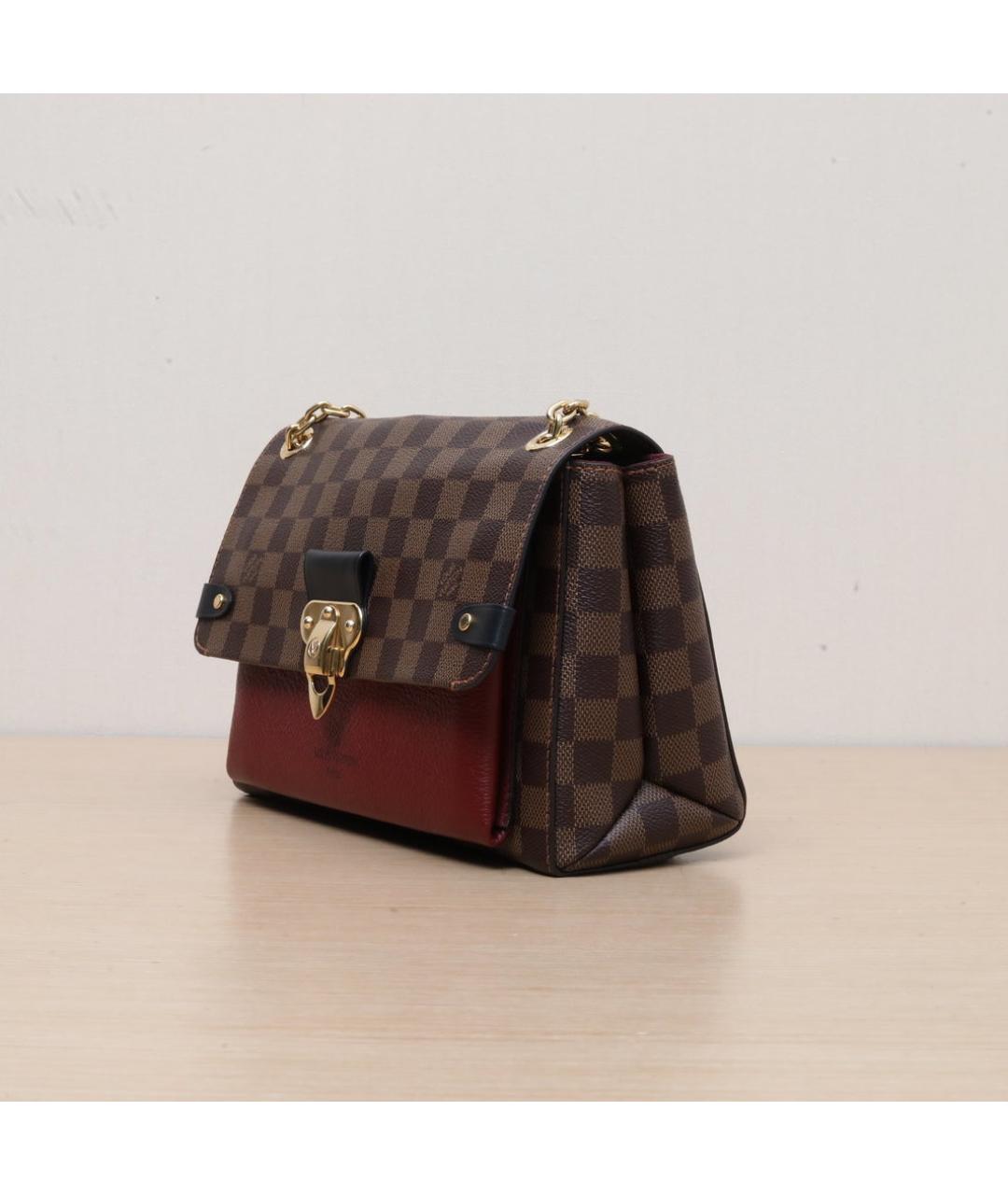 LOUIS VUITTON Коричневая кожаная сумка через плечо, фото 4