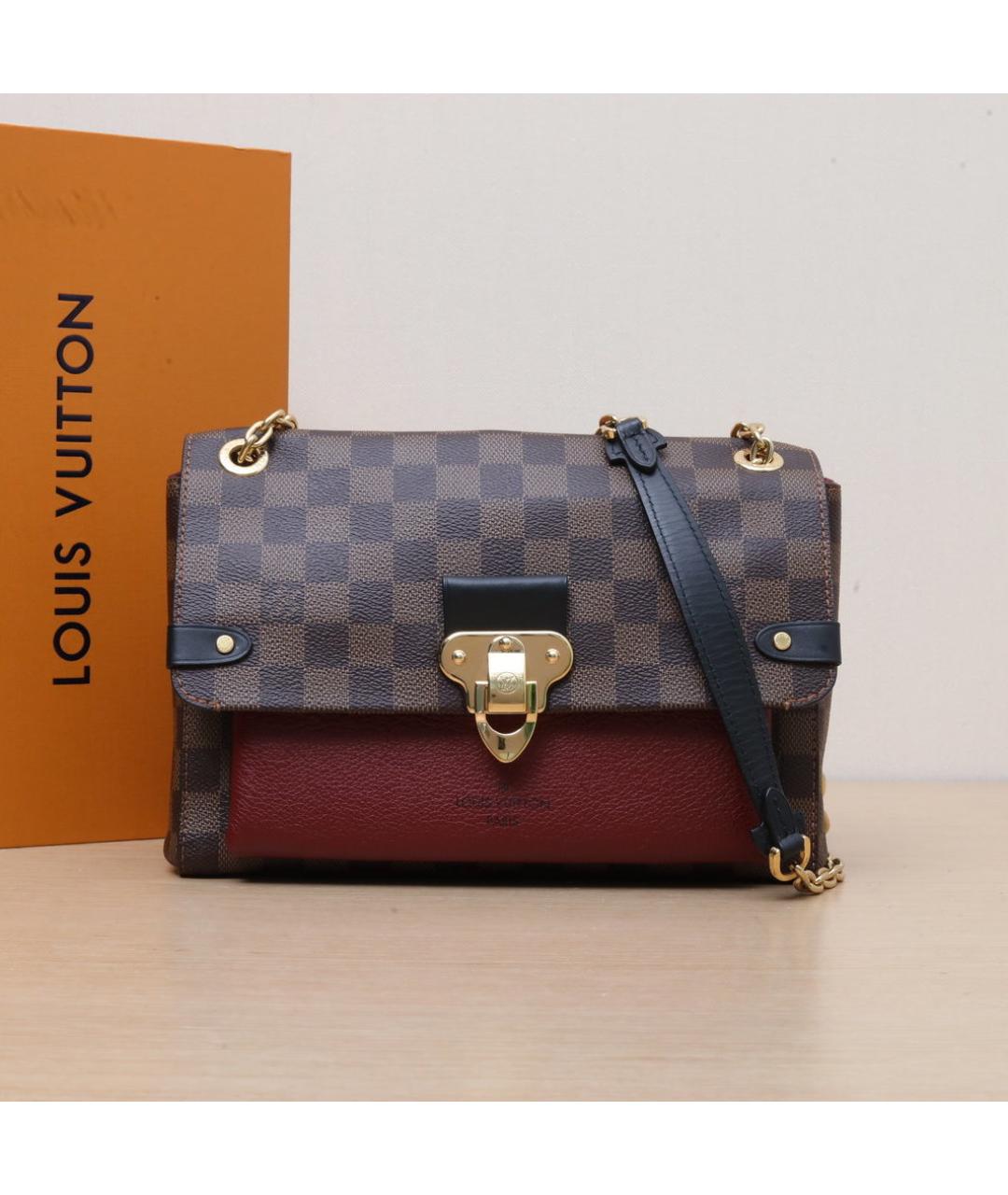 LOUIS VUITTON Коричневая кожаная сумка через плечо, фото 2