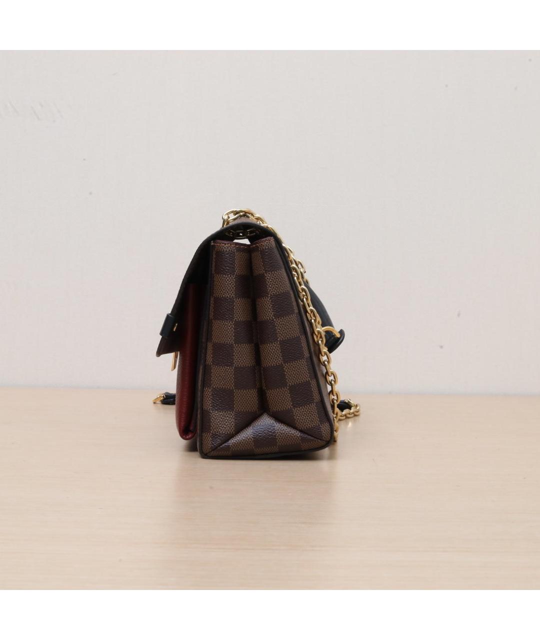 LOUIS VUITTON Коричневая кожаная сумка через плечо, фото 5