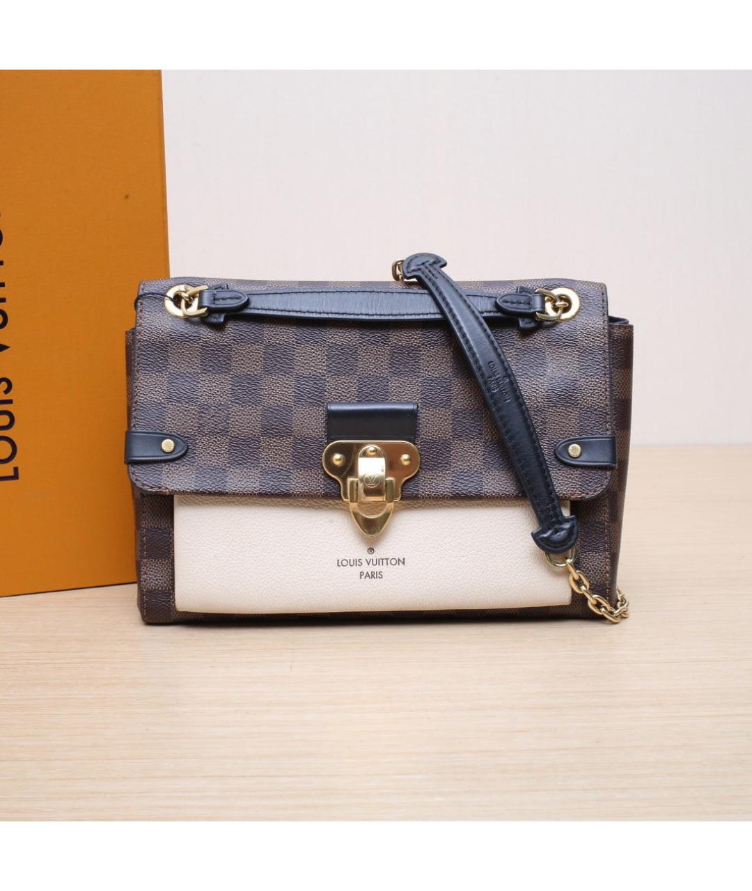 LOUIS VUITTON Коричневая кожаная сумка через плечо, фото 2