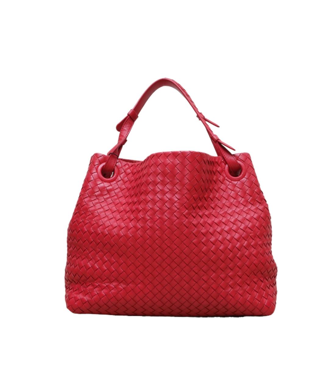 BOTTEGA VENETA Красная кожаная сумка через плечо, фото 1