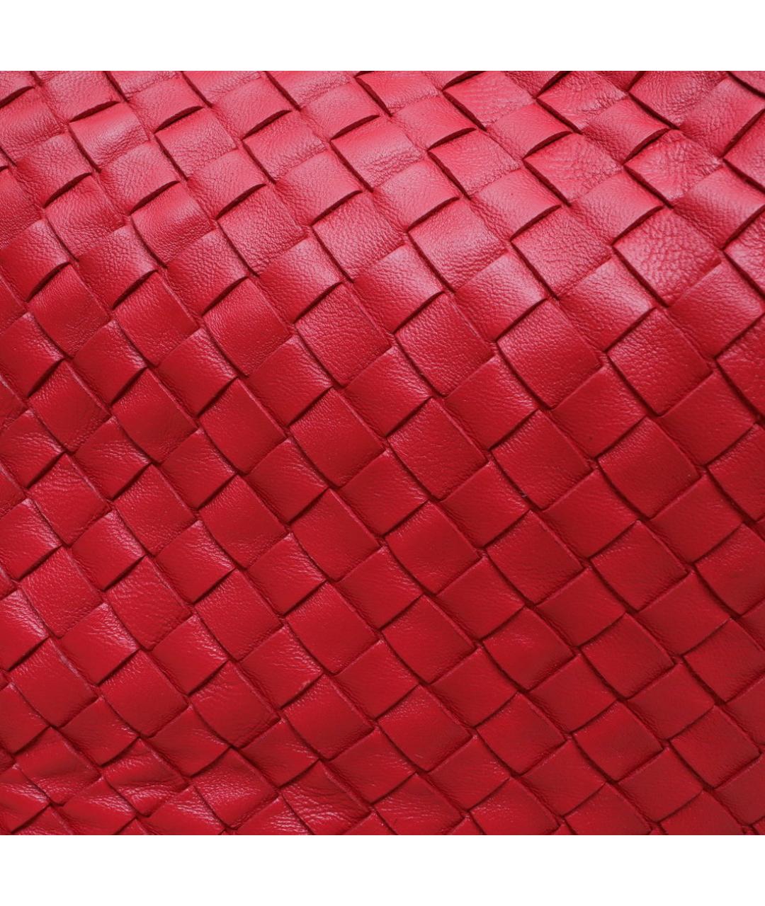BOTTEGA VENETA Красная кожаная сумка через плечо, фото 8