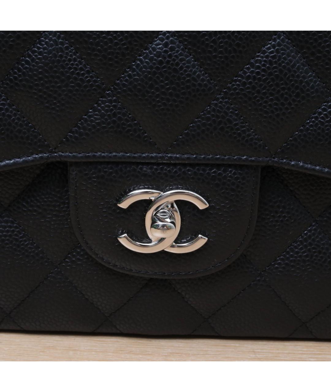 CHANEL Черная кожаная сумка через плечо, фото 8