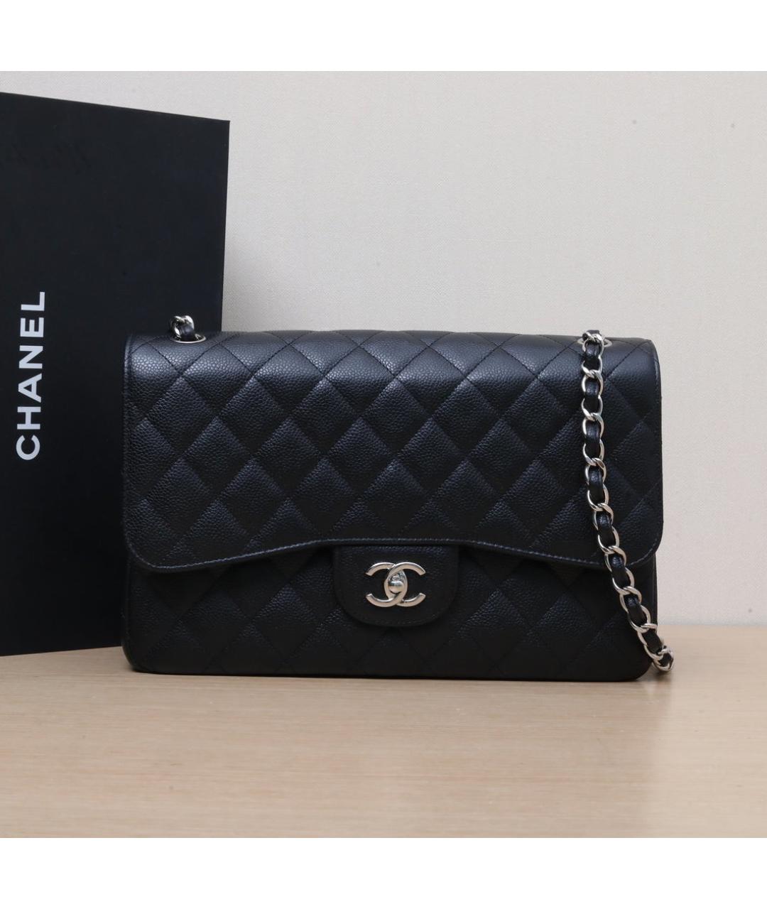 CHANEL Черная кожаная сумка через плечо, фото 2