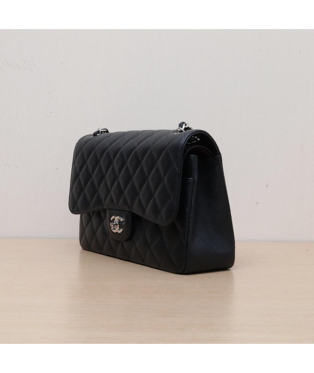 CHANEL Черная кожаная сумка через плечо, фото 4