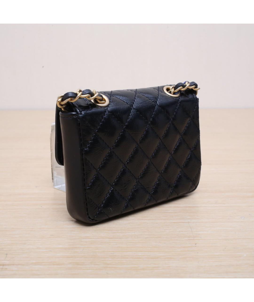 CHANEL Черная кожаная сумка через плечо, фото 6