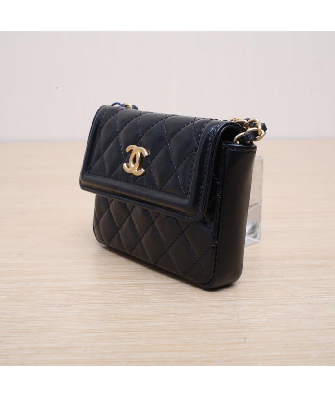 CHANEL Черная кожаная сумка через плечо, фото 4