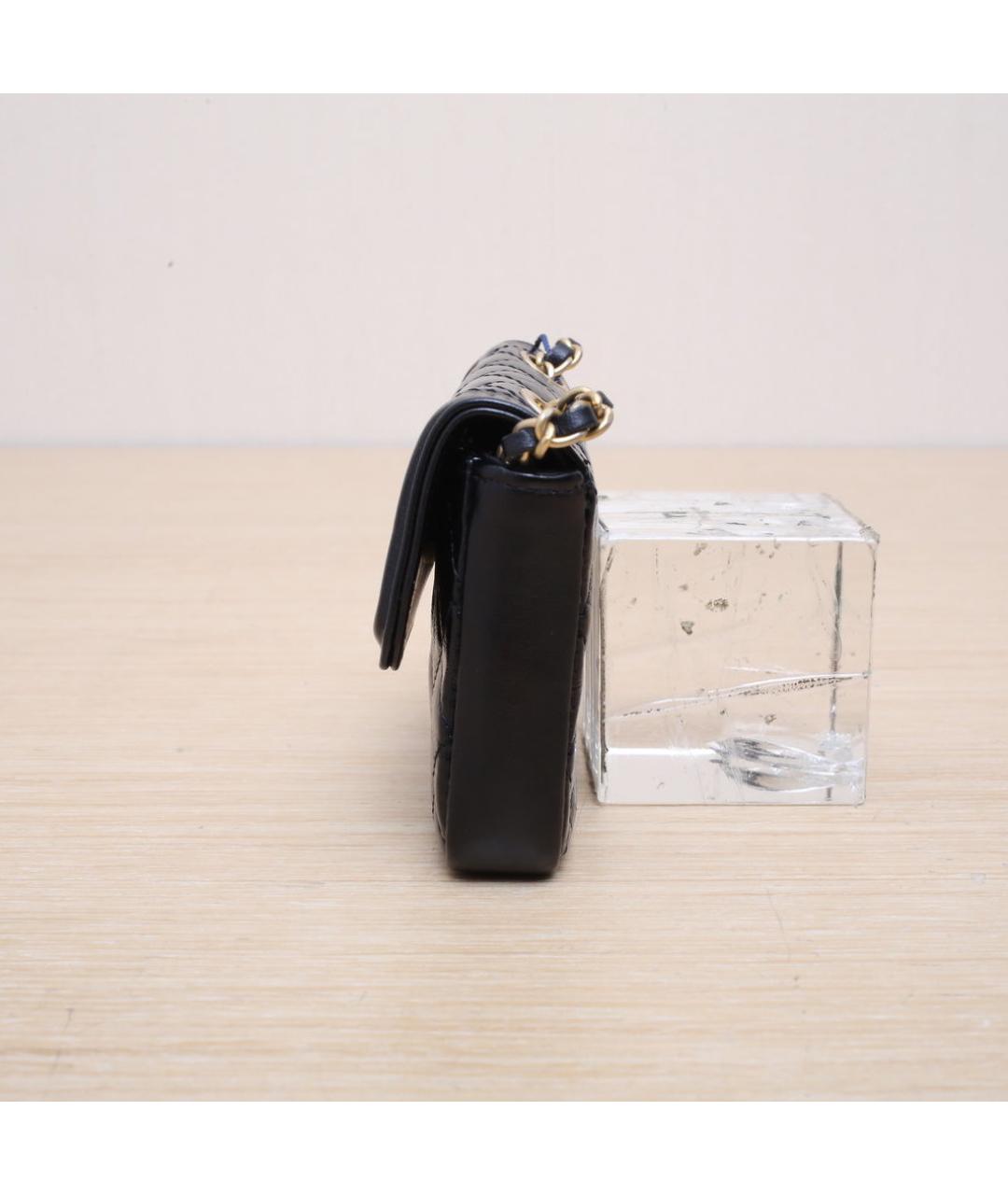 CHANEL Черная кожаная сумка через плечо, фото 5