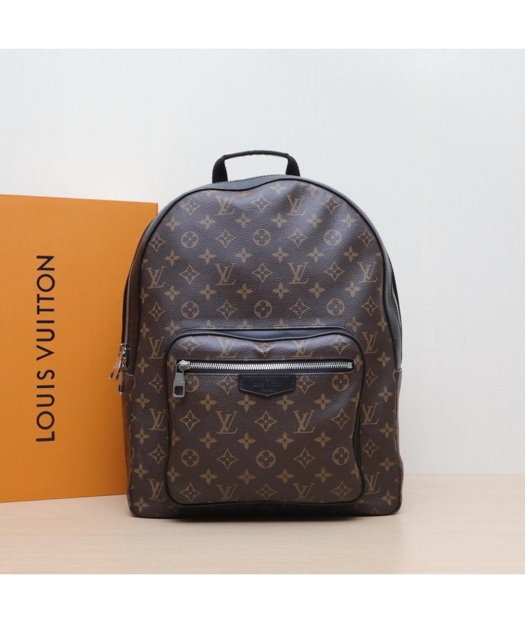 LOUIS VUITTON Коричневый кожаный рюкзак, фото 2
