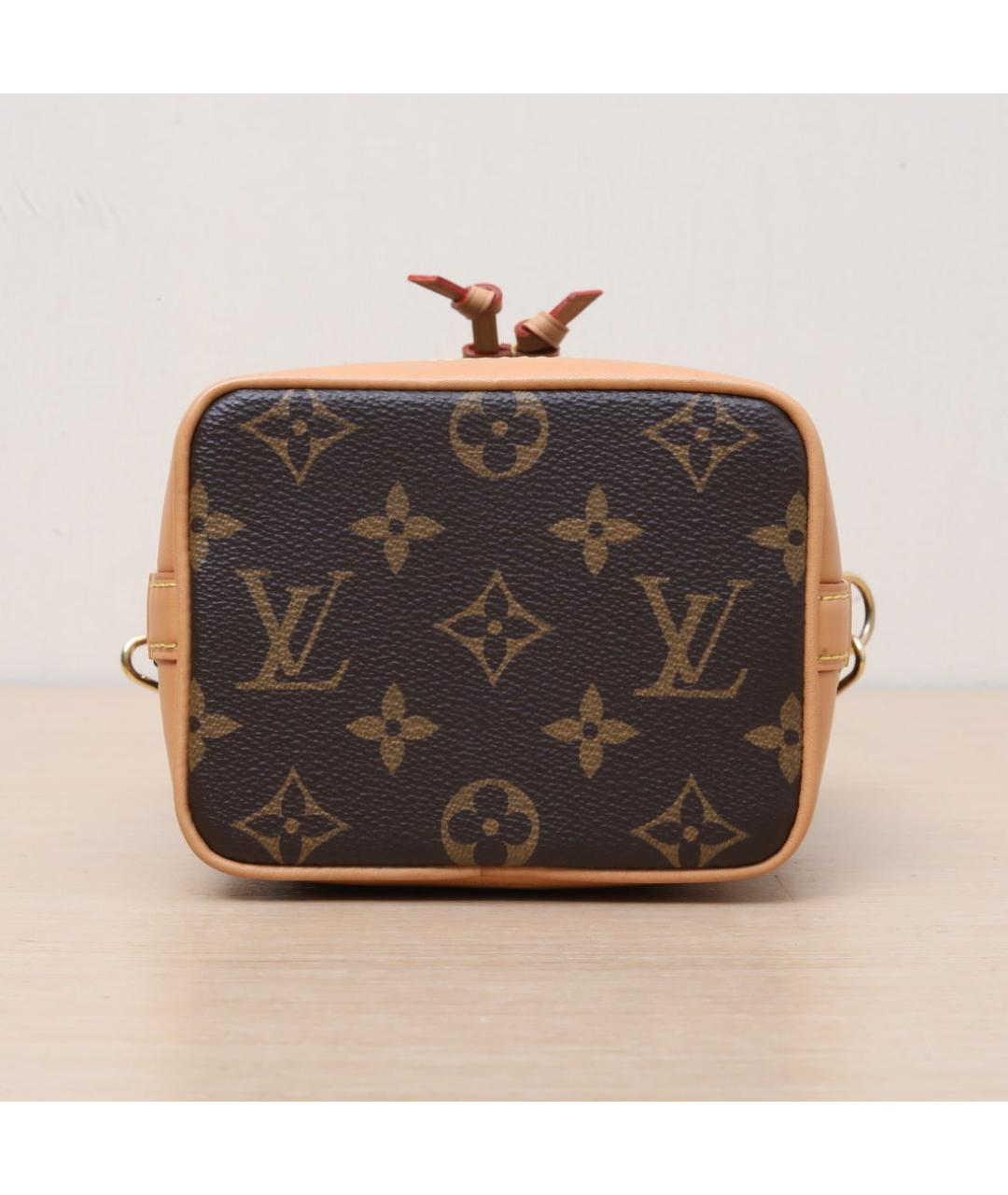 LOUIS VUITTON Коричневая кожаная сумка через плечо, фото 9