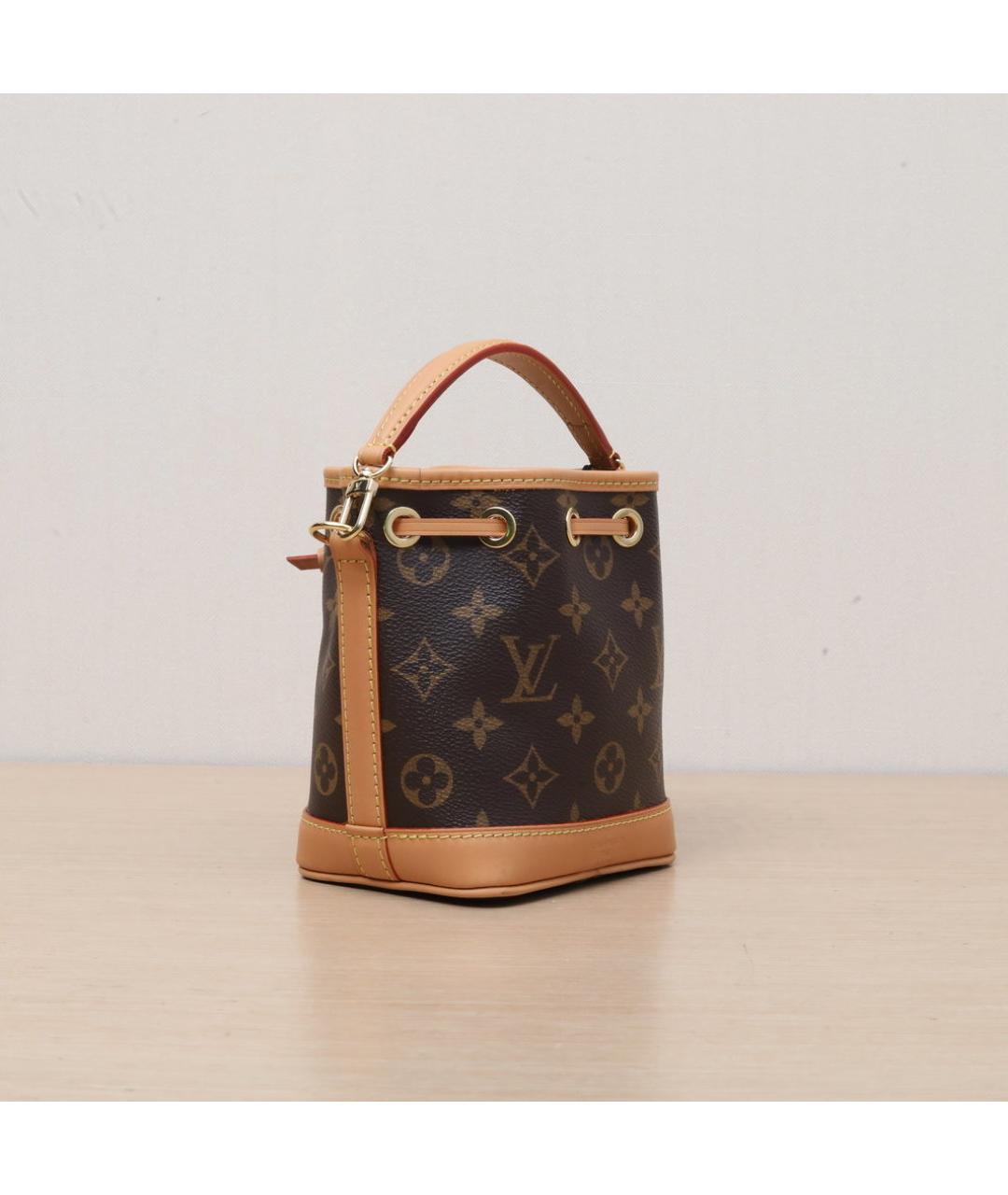 LOUIS VUITTON Коричневая кожаная сумка через плечо, фото 6