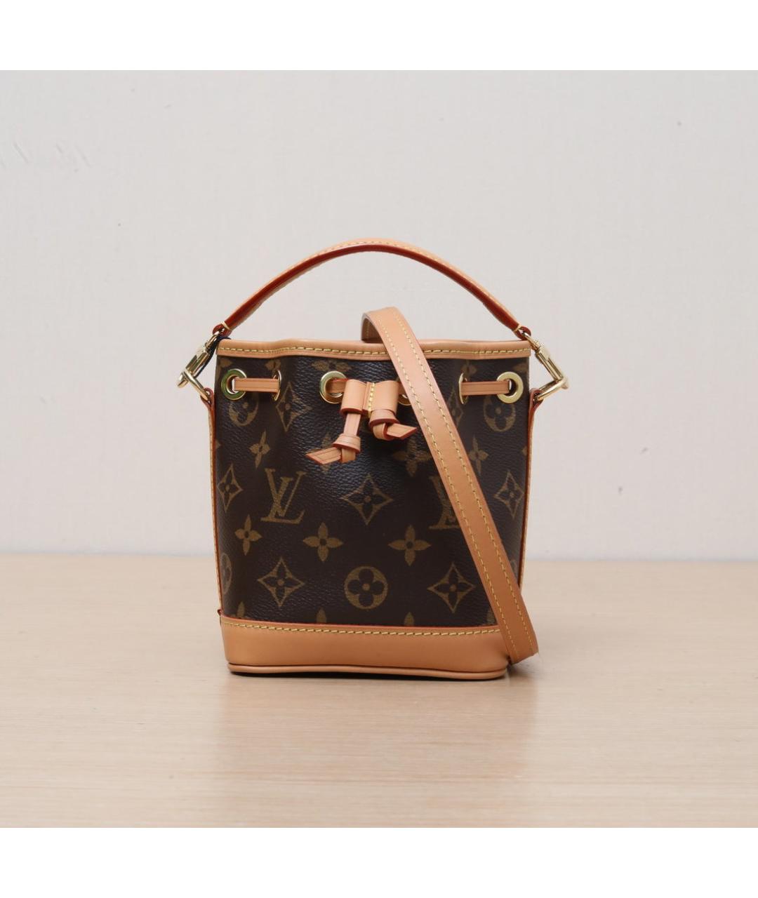 LOUIS VUITTON Коричневая кожаная сумка через плечо, фото 3