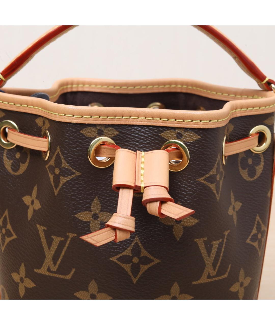 LOUIS VUITTON Коричневая кожаная сумка через плечо, фото 8