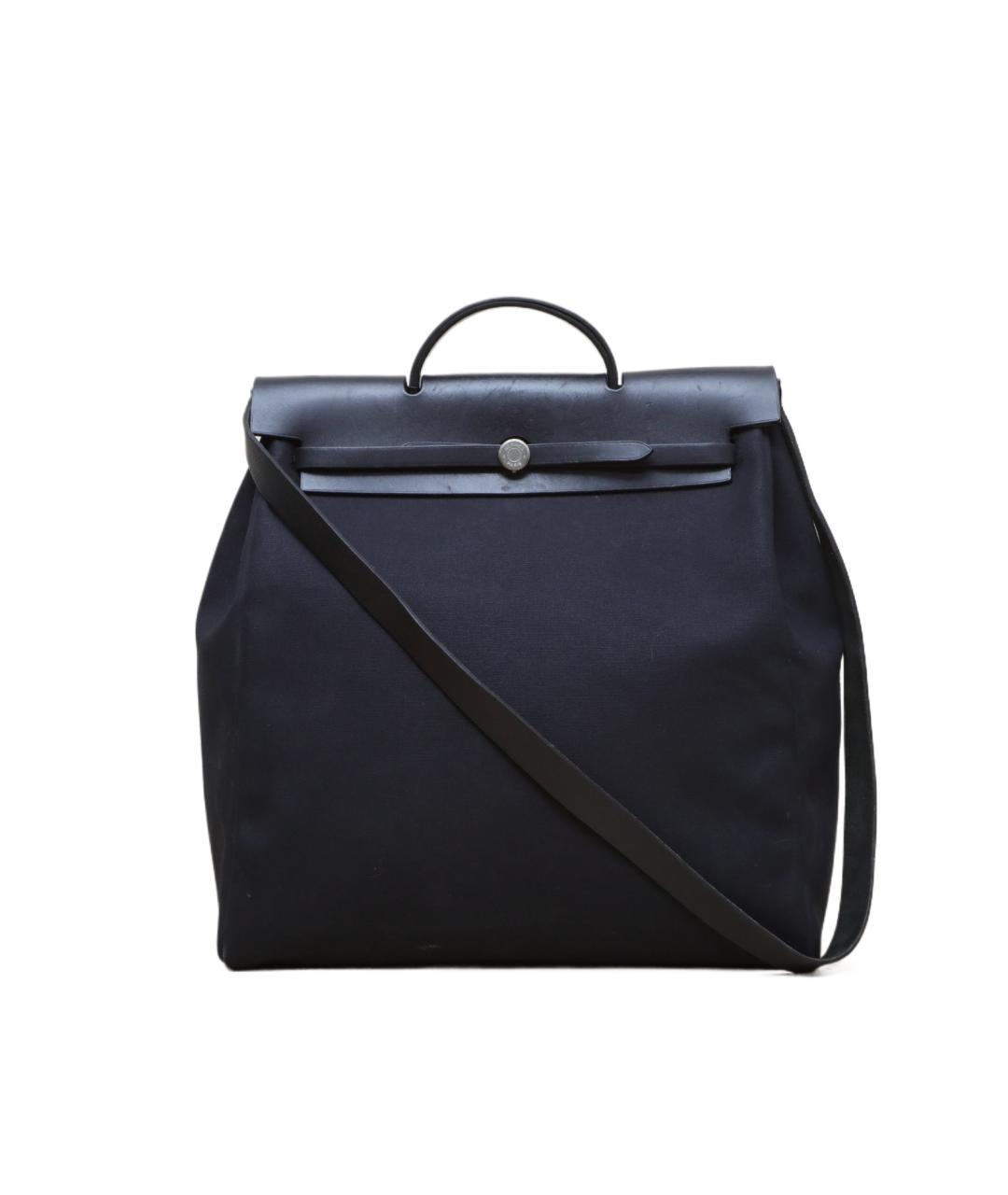 HERMES Черная кожаная сумка через плечо, фото 1