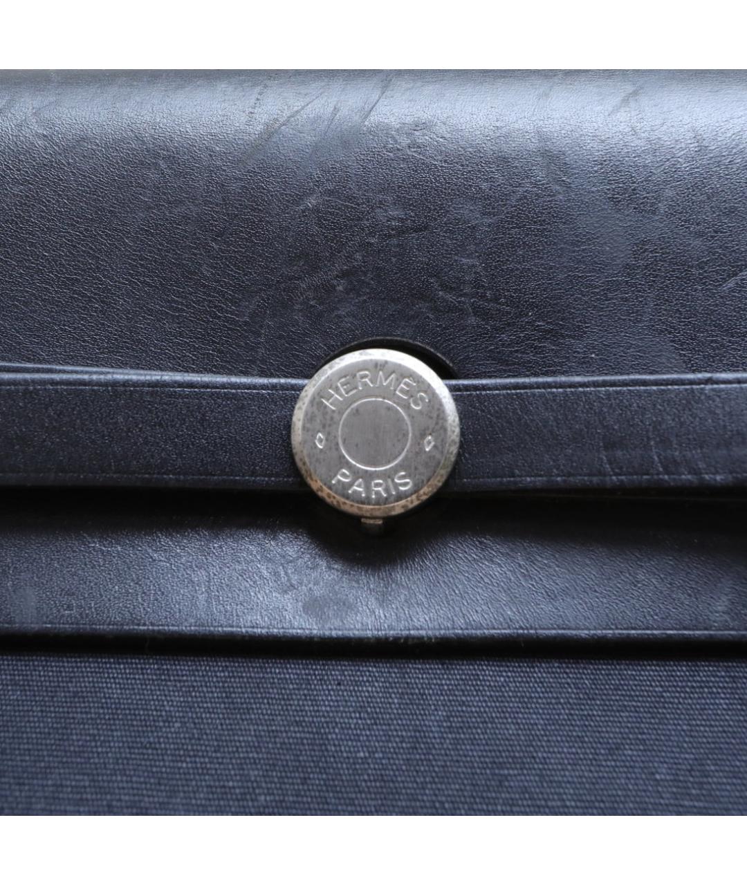 HERMES Черная кожаная сумка через плечо, фото 8