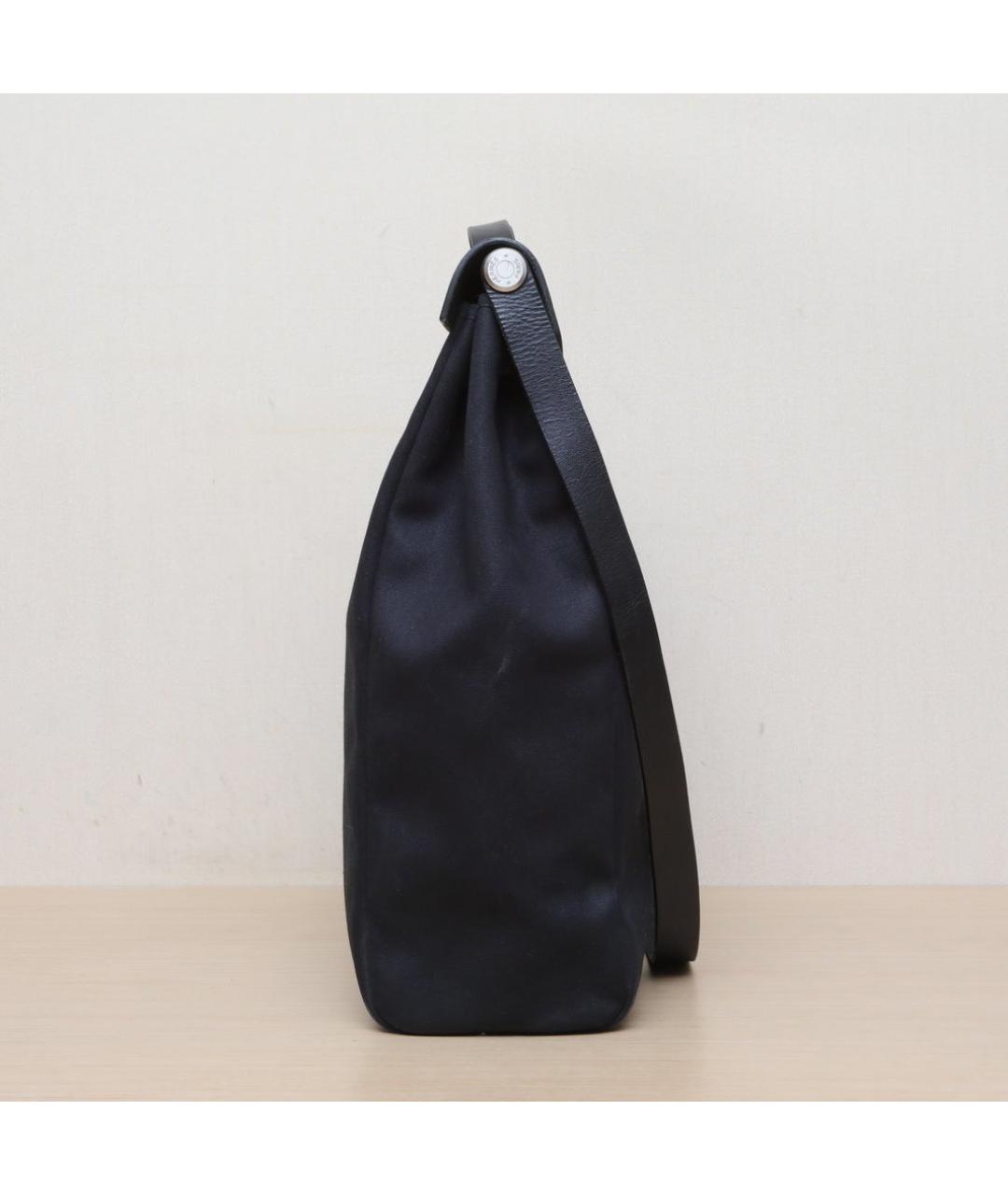 HERMES Черная кожаная сумка через плечо, фото 5