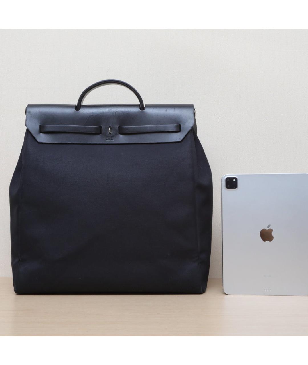 HERMES Черная кожаная сумка через плечо, фото 7