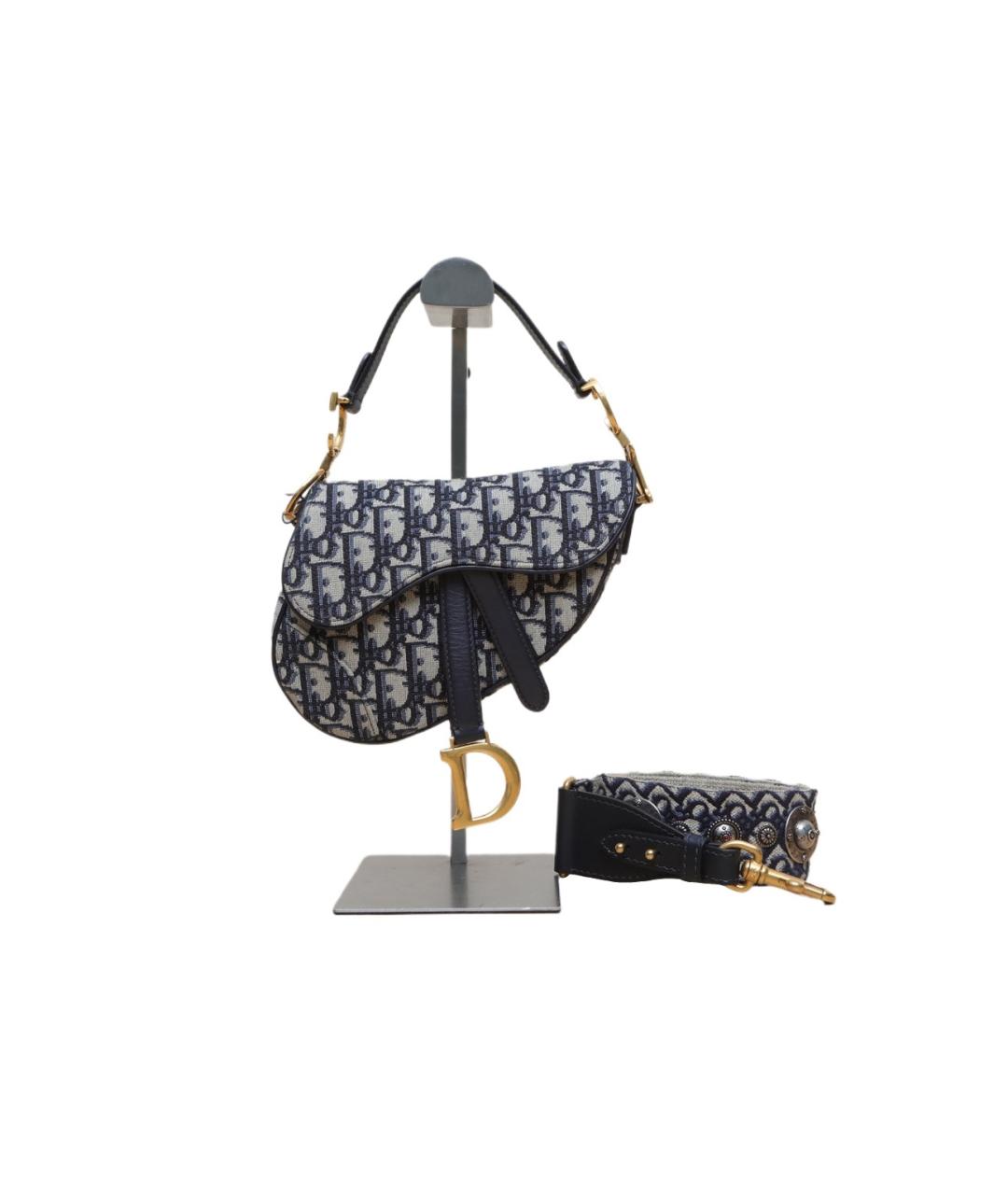 CHRISTIAN DIOR Темно-синяя сумка через плечо, фото 10