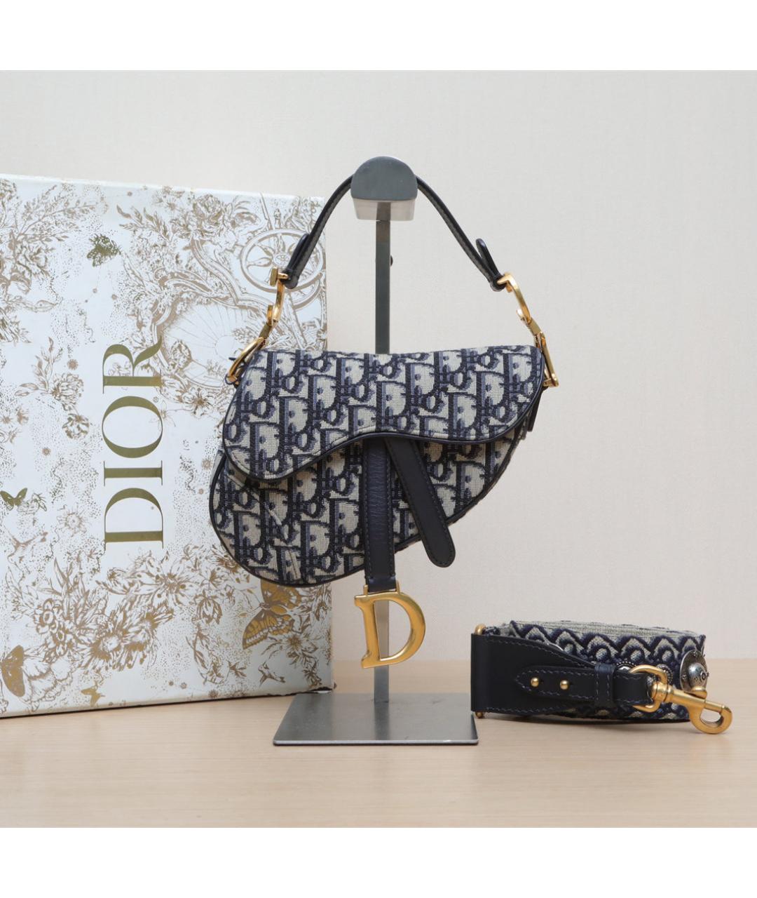 CHRISTIAN DIOR Темно-синяя сумка через плечо, фото 2
