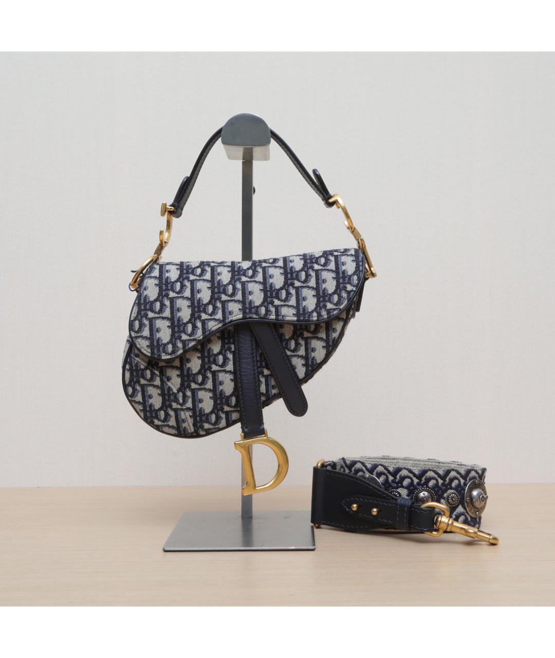 CHRISTIAN DIOR Темно-синяя сумка через плечо, фото 3
