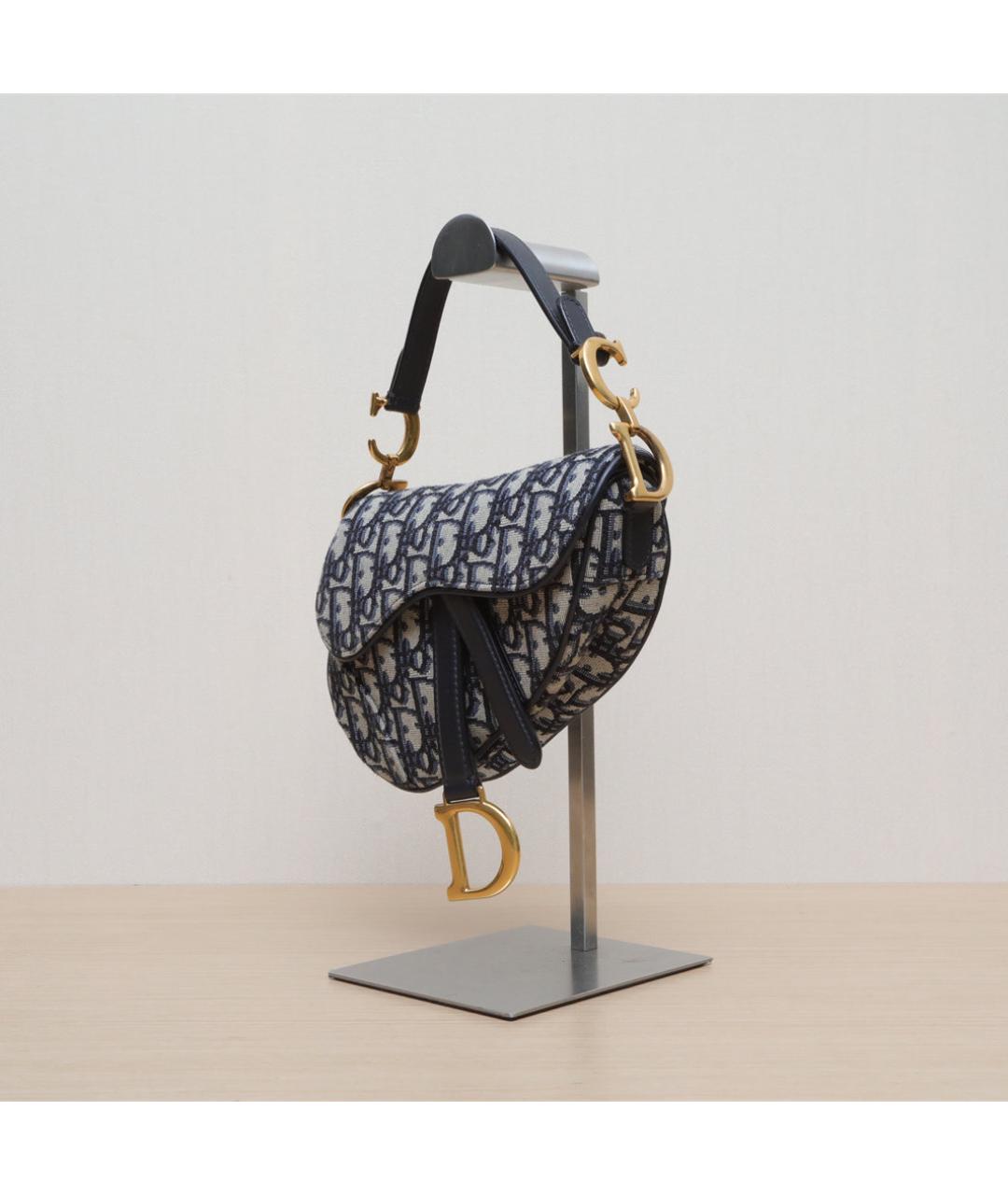 CHRISTIAN DIOR Темно-синяя сумка через плечо, фото 4