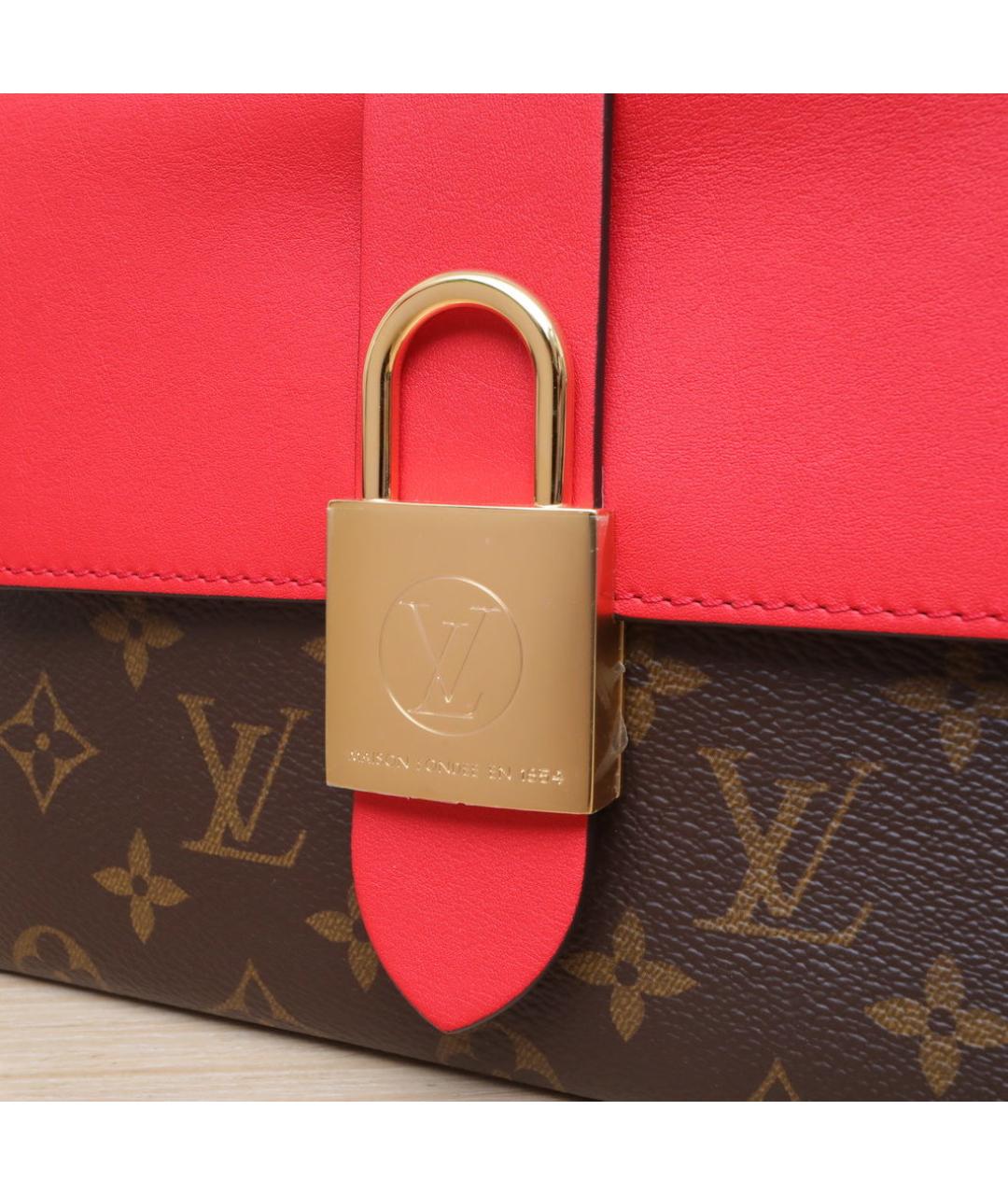 LOUIS VUITTON Коричневая кожаная сумка через плечо, фото 8