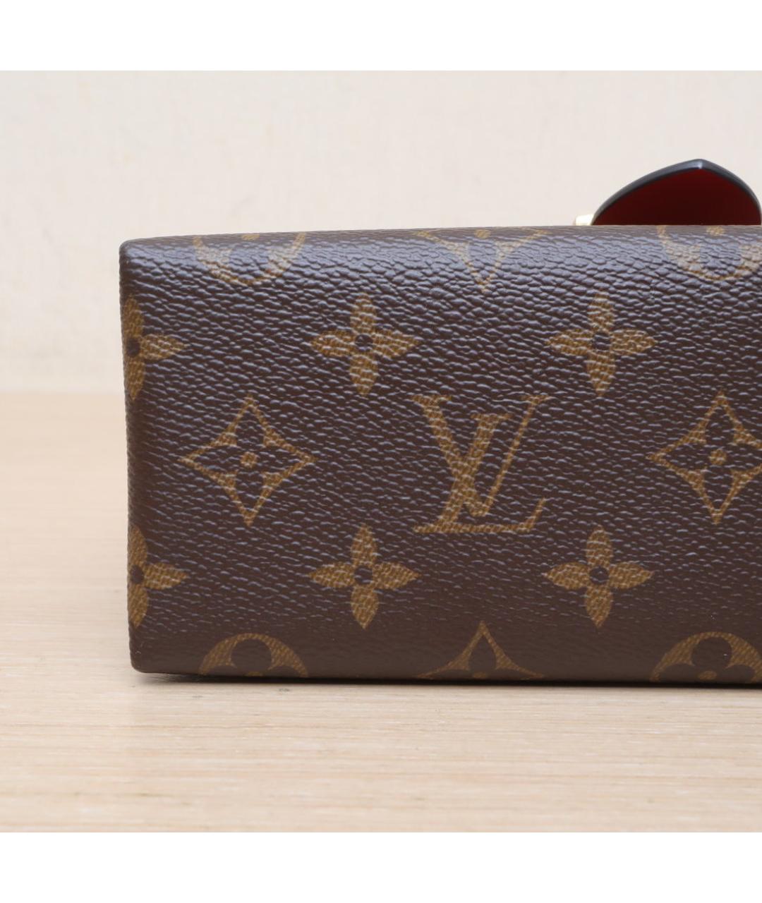 LOUIS VUITTON Коричневая кожаная сумка через плечо, фото 9