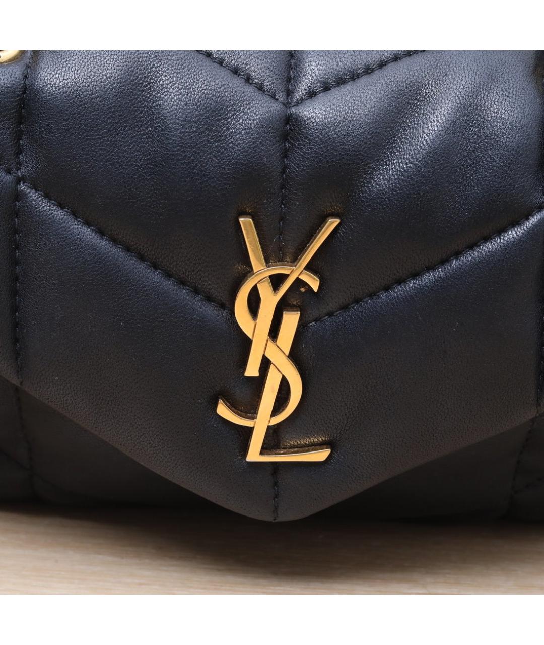 SAINT LAURENT Черная кожаная сумка через плечо, фото 8