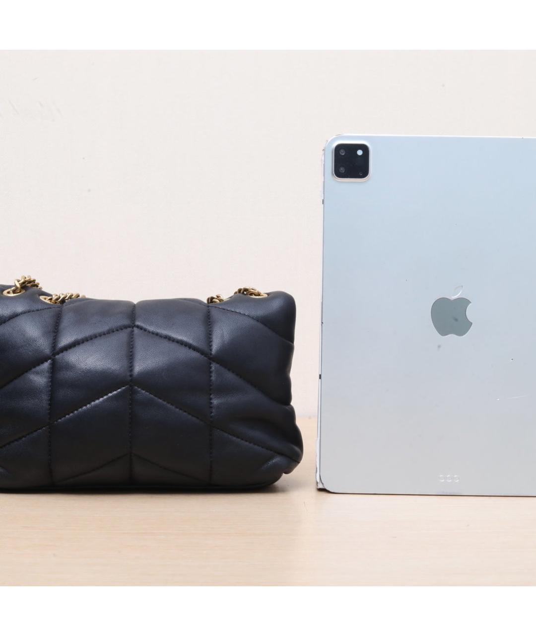 SAINT LAURENT Черная кожаная сумка через плечо, фото 7