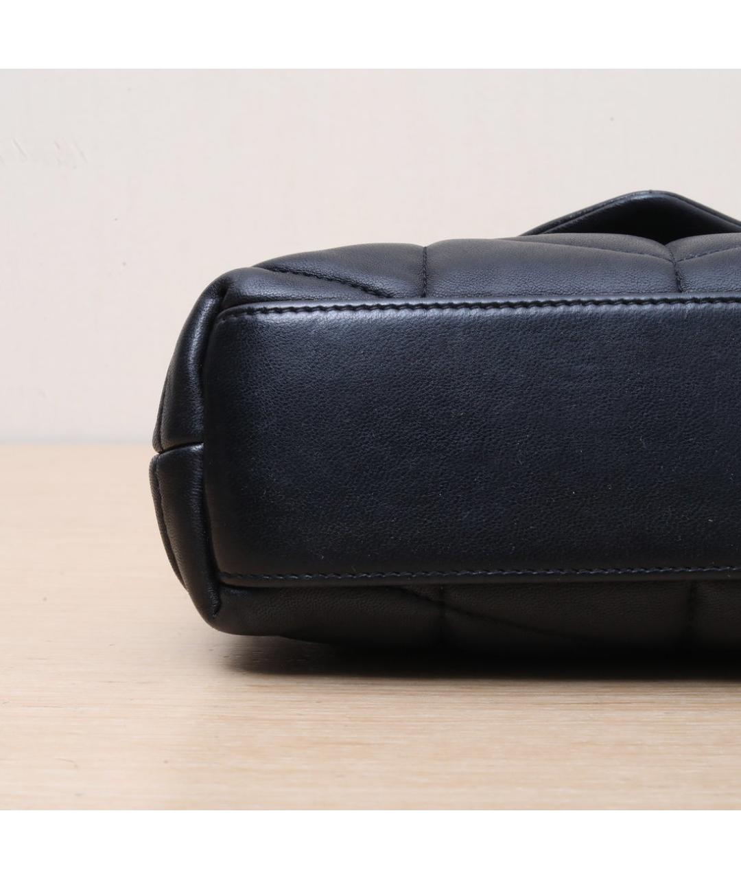 SAINT LAURENT Черная кожаная сумка через плечо, фото 9