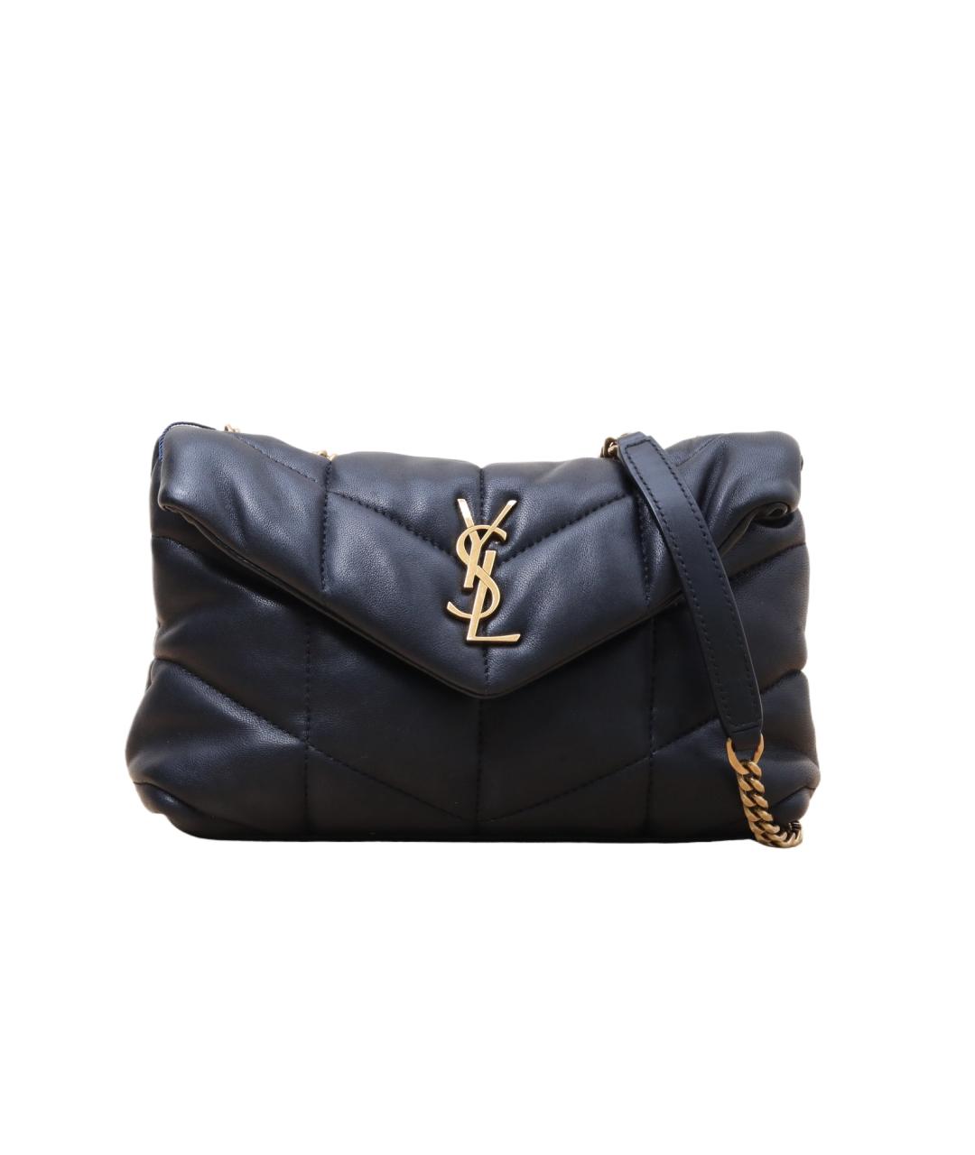 SAINT LAURENT Черная кожаная сумка через плечо, фото 1