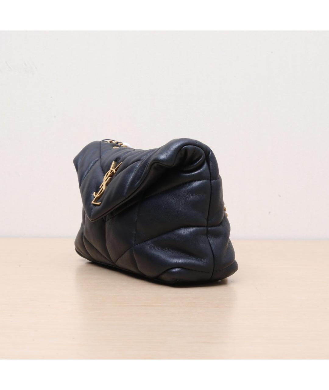 SAINT LAURENT Черная кожаная сумка через плечо, фото 4