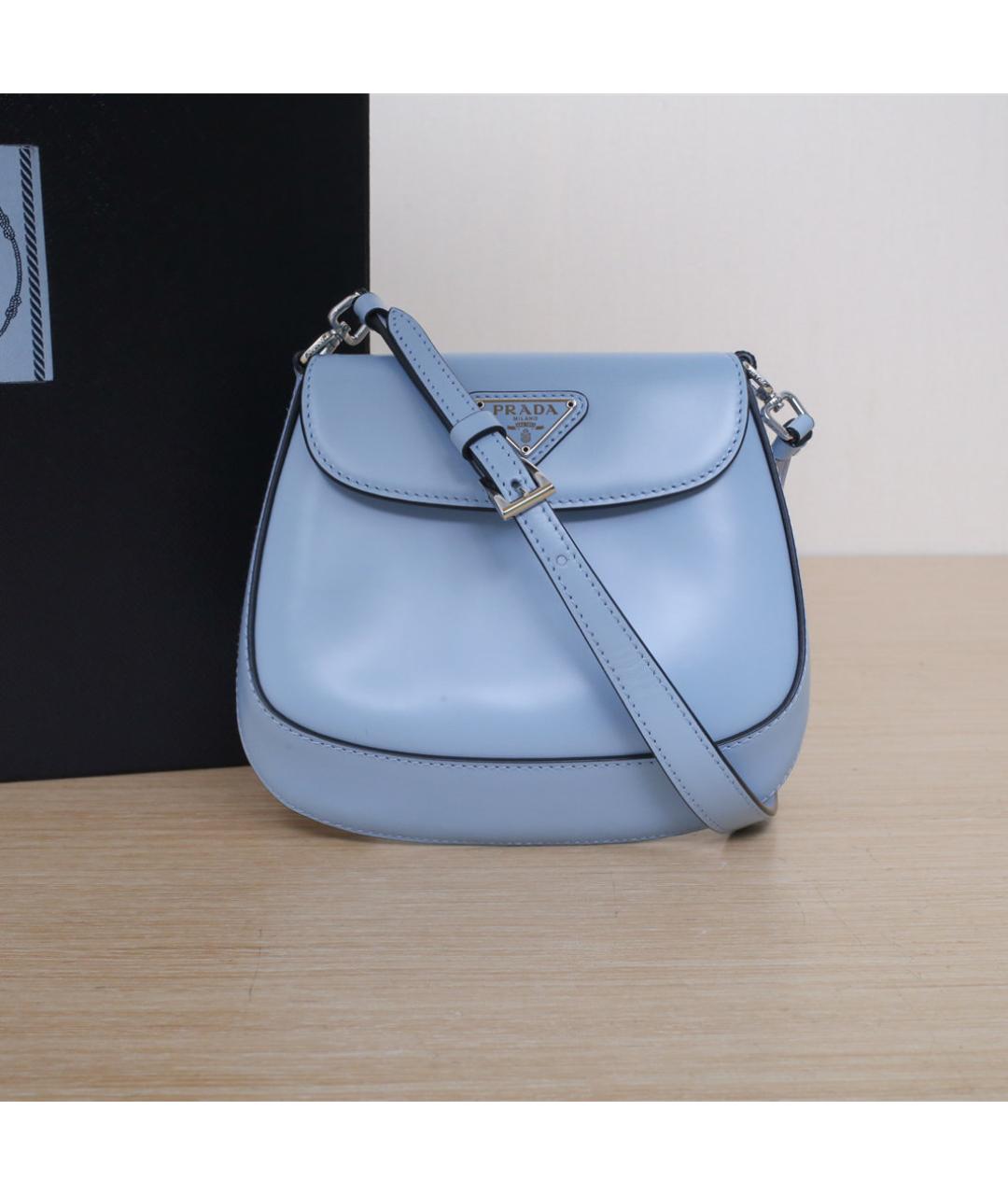 PRADA Голубая кожаная сумка через плечо, фото 2
