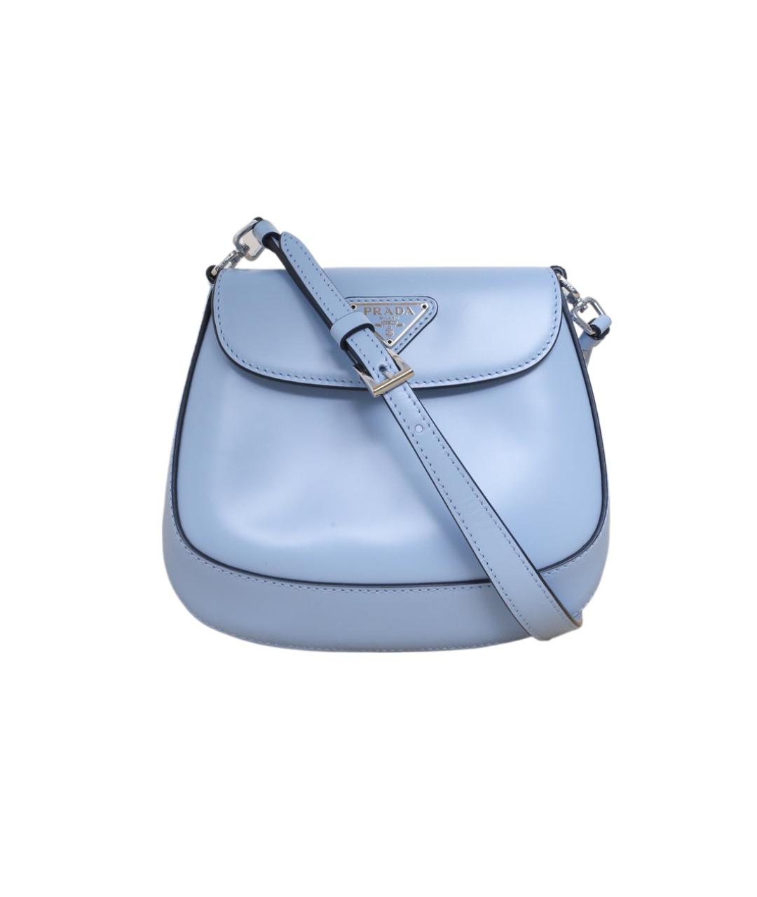 PRADA Голубая кожаная сумка через плечо, фото 1