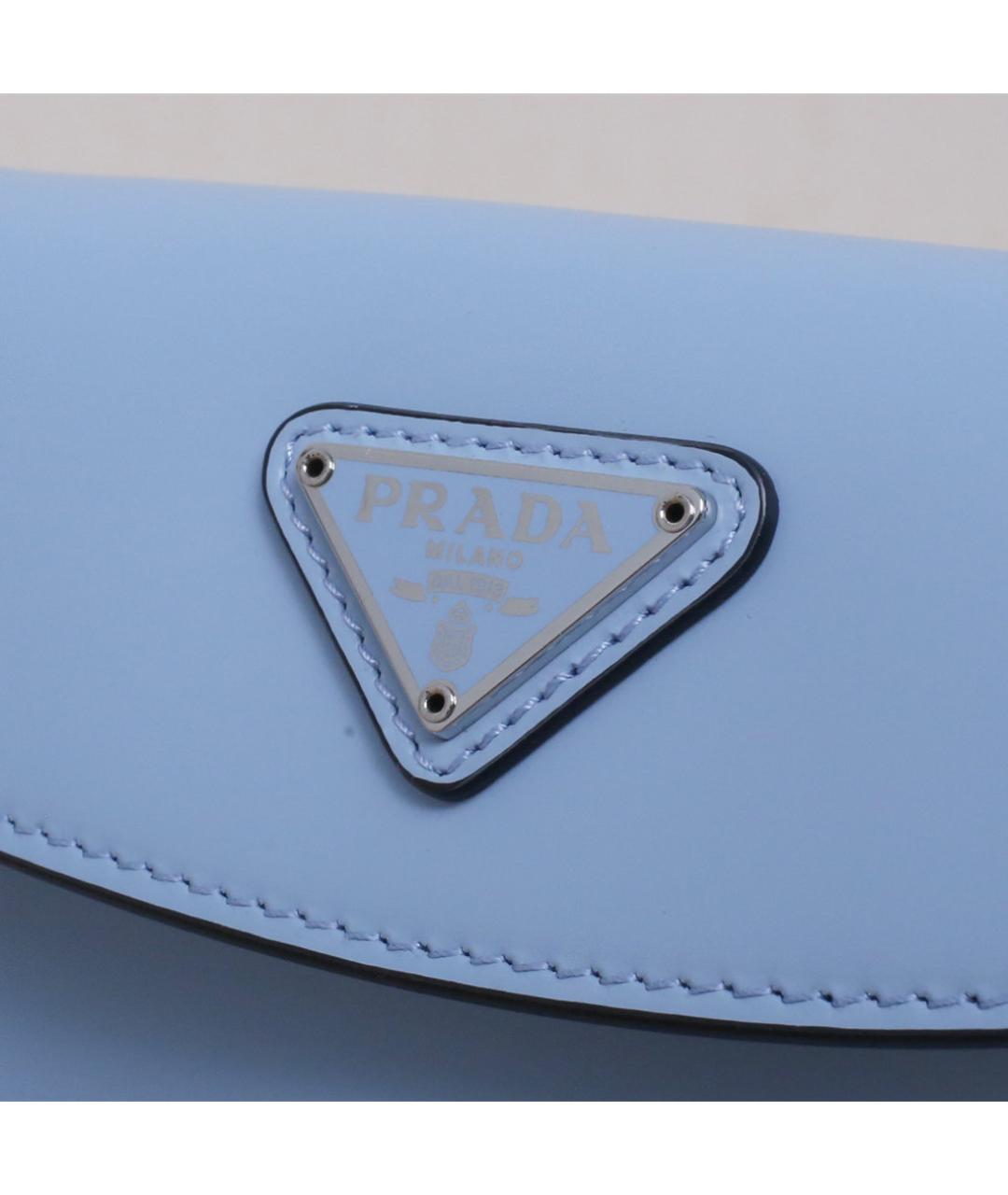 PRADA Голубая кожаная сумка через плечо, фото 8