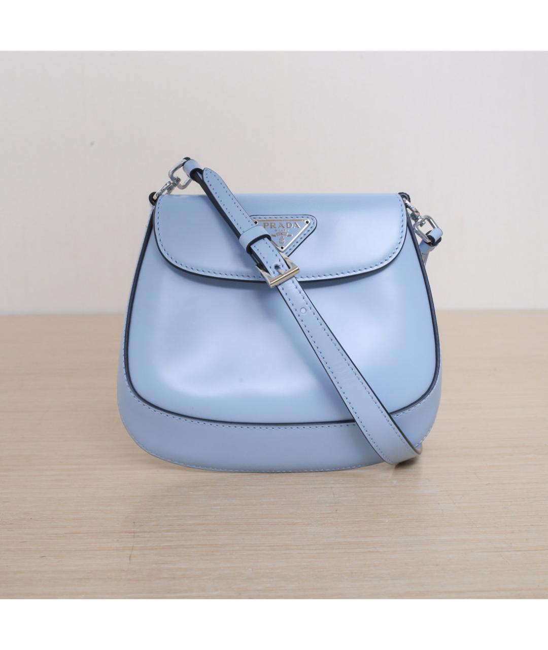PRADA Голубая кожаная сумка через плечо, фото 3