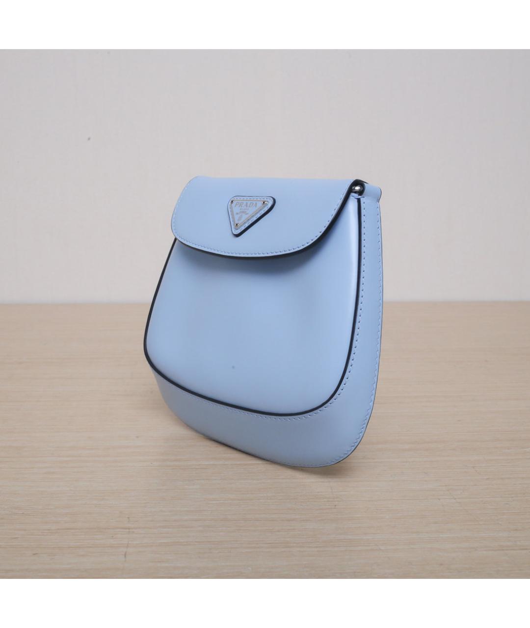 PRADA Голубая кожаная сумка через плечо, фото 4