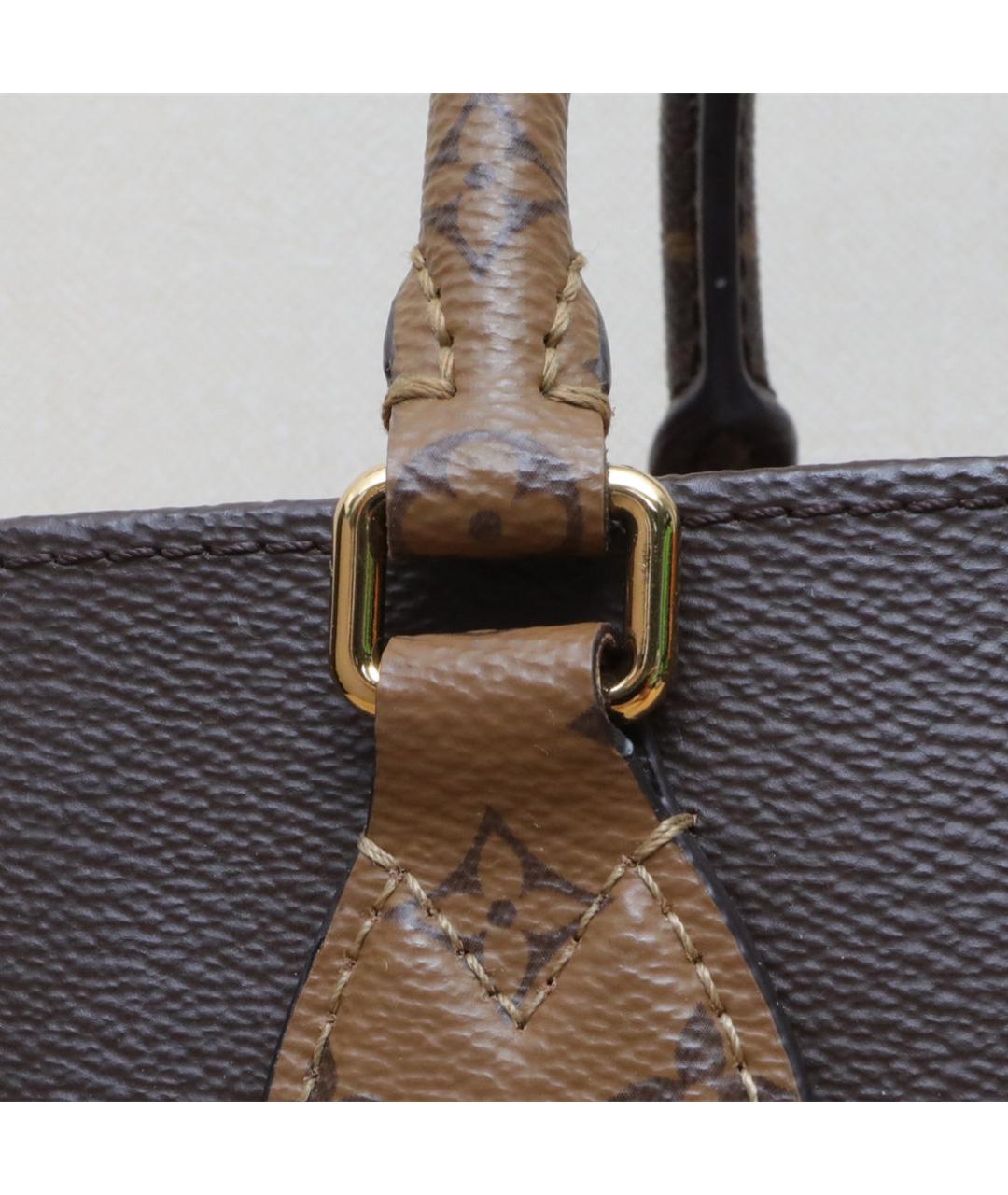 LOUIS VUITTON Коричневая кожаная сумка через плечо, фото 8