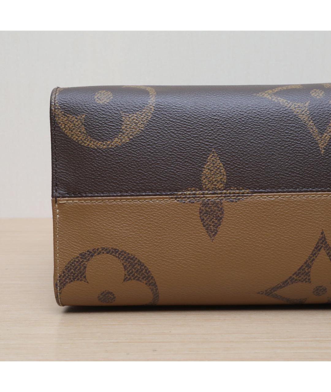 LOUIS VUITTON Коричневая кожаная сумка через плечо, фото 9