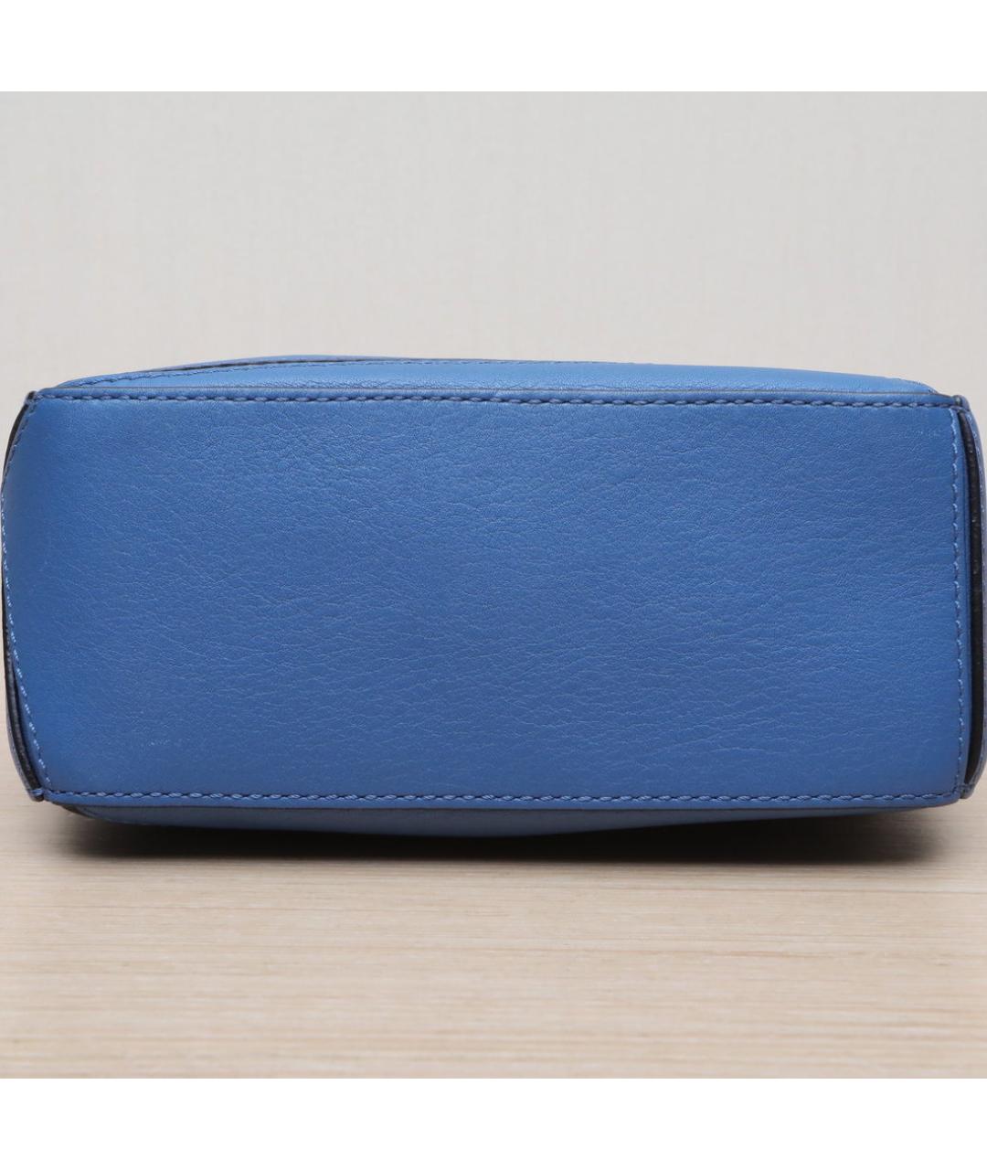 LOEWE Синяя кожаная сумка через плечо, фото 9