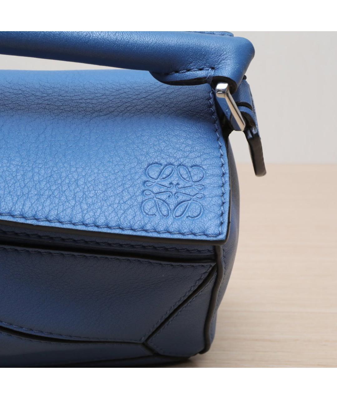 LOEWE Синяя кожаная сумка через плечо, фото 8