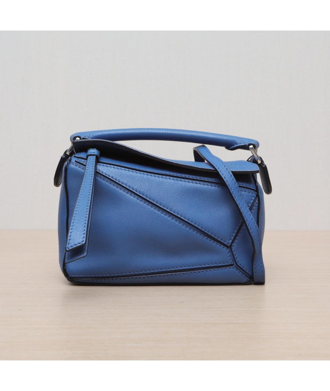 LOEWE Синяя кожаная сумка через плечо, фото 3
