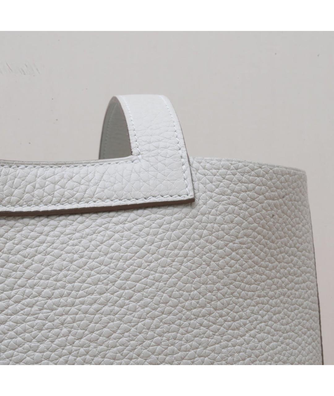 HERMES Белая кожаная сумка через плечо, фото 8